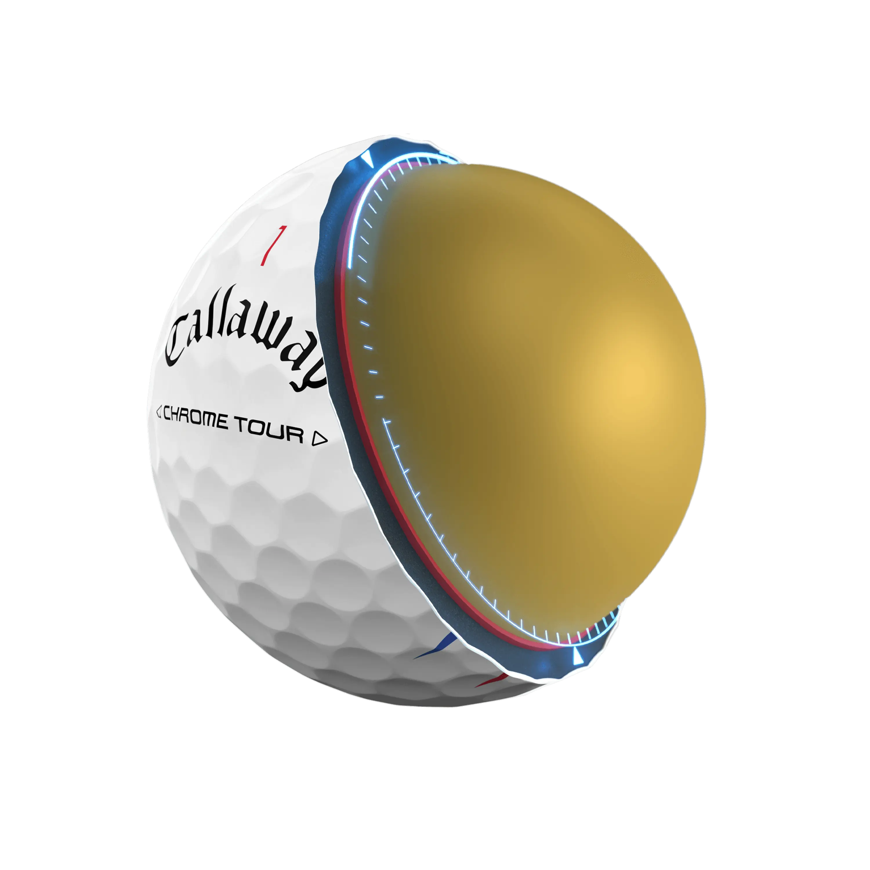 Chrome Tour triple track white golf balls