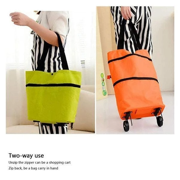 Mother's Day Hot Sale-Foldable Shopping Trolley Tote Bag