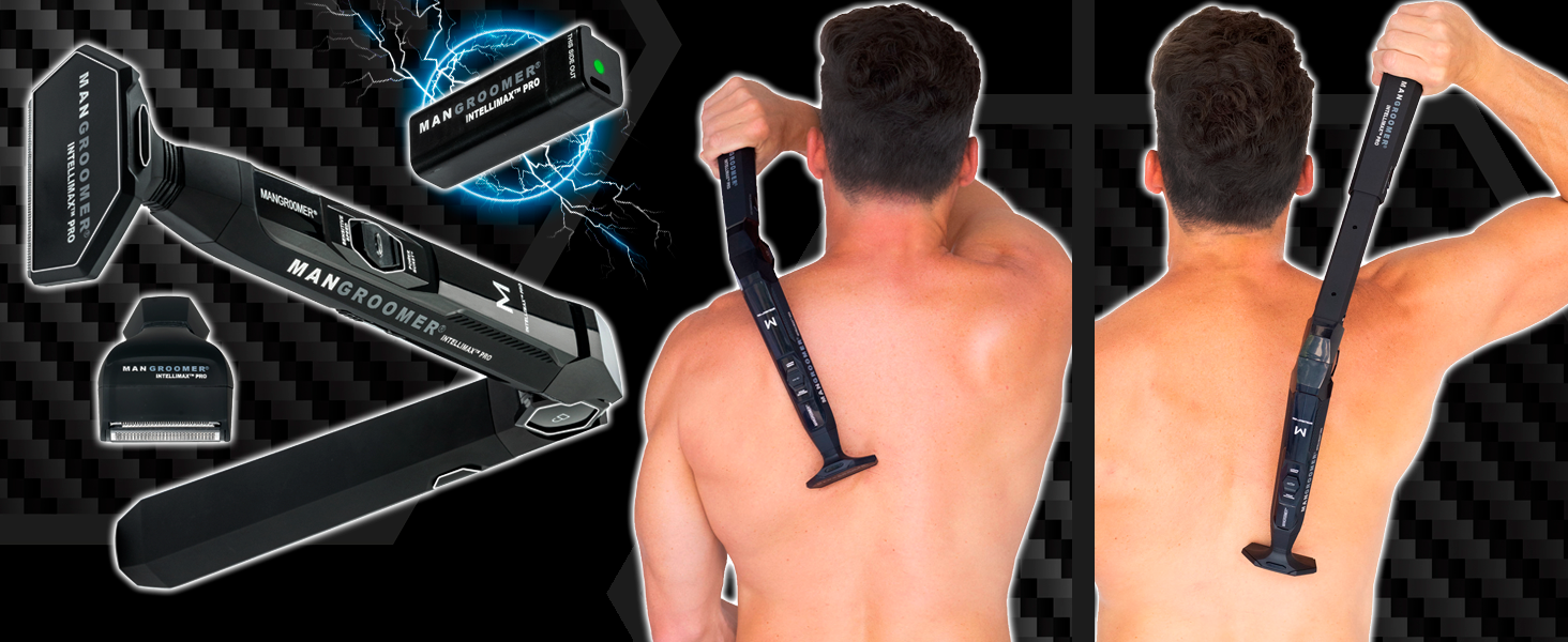 MANGROOMER - INTELLIMAX PRO Back Hair Shaver, Man Manscaping Back