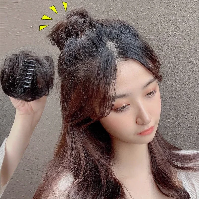Curly Short Hair Chignon Women Girls Hair Braiding Clip Donut Roller Bun Wig Claw Clip In Hairpiece for Women Hair Styling Tools