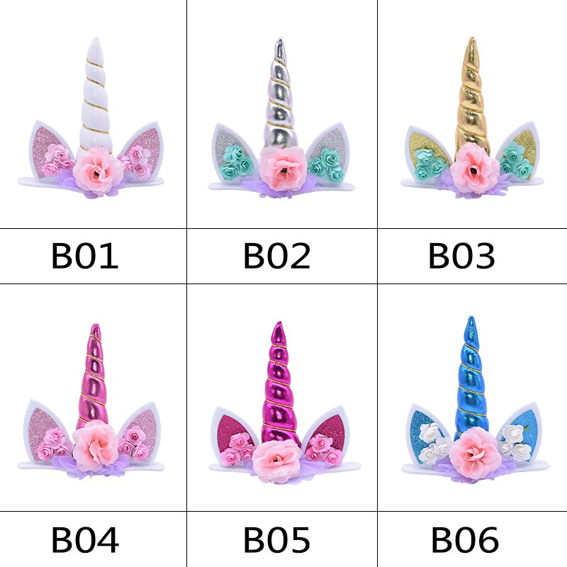 Unicorn Cake Topper Birthday Party Kids Favors Cake Decoration Baby Shower Cupcake Topper Wedding Cake Decor Baking Supplies