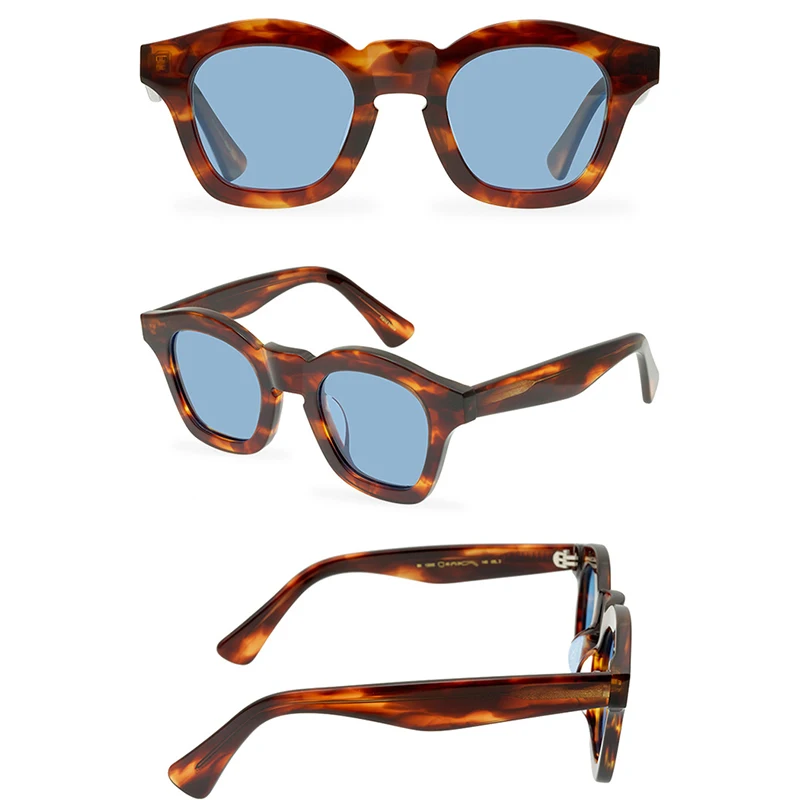 Belight Optical Italy Thick Acetate Cool Vintage Retro Women Men UV400 Protection with Case Oculos Punk Sunglasses MA13005