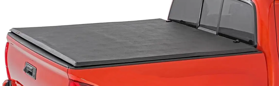 Waterproof water resistant soft fold up truck bed cover by rough country