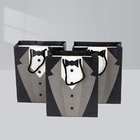 5pcs Wedding Groomsmen Tuxedo Gift Bags Favor Bags For Wedding Father Birthday Bride Tribe Groom Decoration Favor Supplies