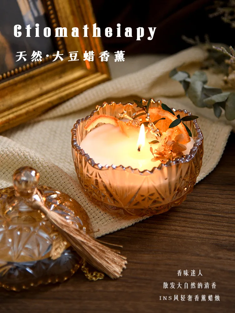 Nordic Simple Candles Creative Aromatherapy Bedroom Handmade Glass Jar Wedding Candles Velas Aromaticas Home Decor Candle Jar