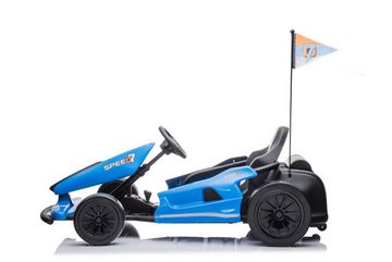 TPFLiving electric children's quad eDrift car - battery: 2 x 12 volts/7Ah, load capacity 60 kg, children's car - electric car - electric go-kart - color: blue