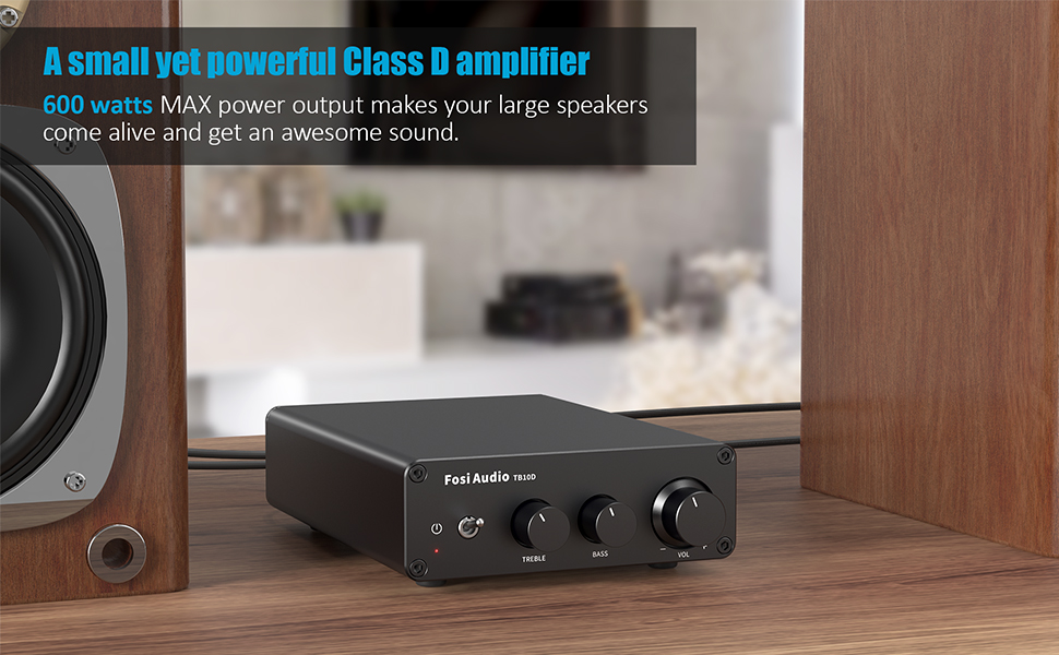 Power Amplifier Home Audio Hifi Stereo Class D Digital 2 Channel Mini Passive Speaker Amp