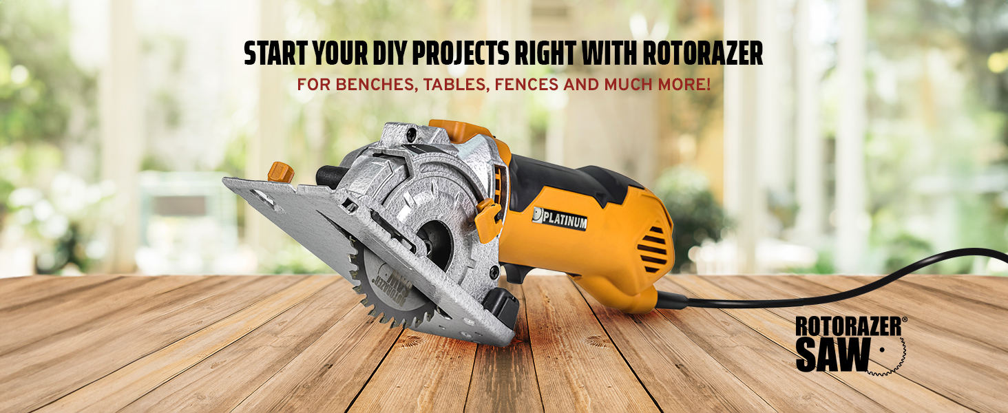 Start Your Summer Projects Right With Rotorazer - FOR BENCHES, TABLES, FENCES AND MUCH MORE!