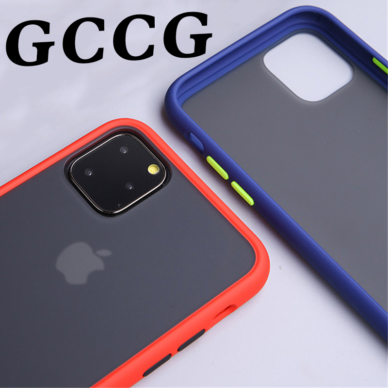 Mint Simple Matte Bumper Phone Case for iphone 11 Pro XR X XS Max 12 13 6 8 7 Plus Shockproof Soft TPU Silicone Clear Case Cover
