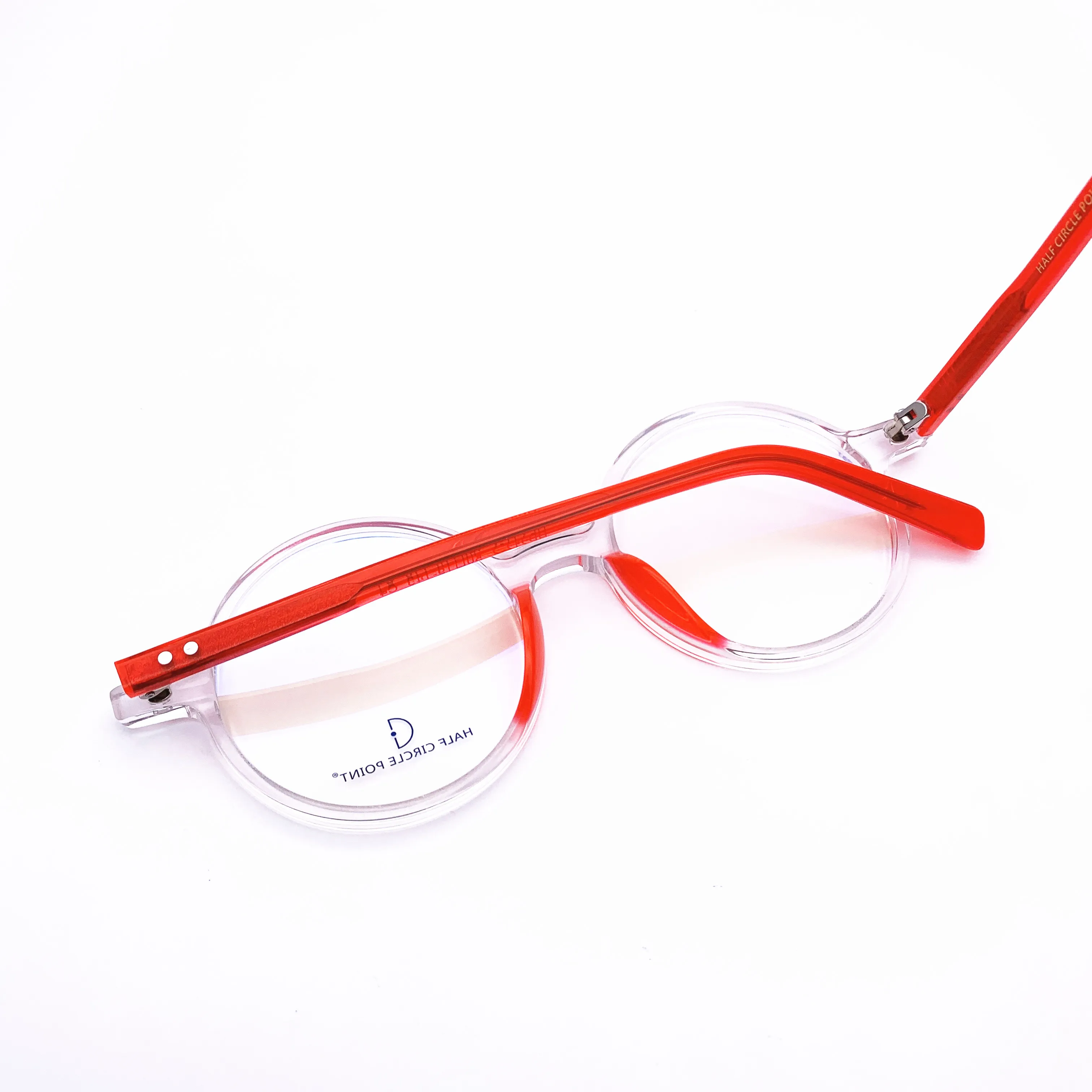 Belight Optical  Fancy Vintage Retro Acetate Big Round  Shape Transparent Grey Design Spectacle Frame Precription Lens HP217-2