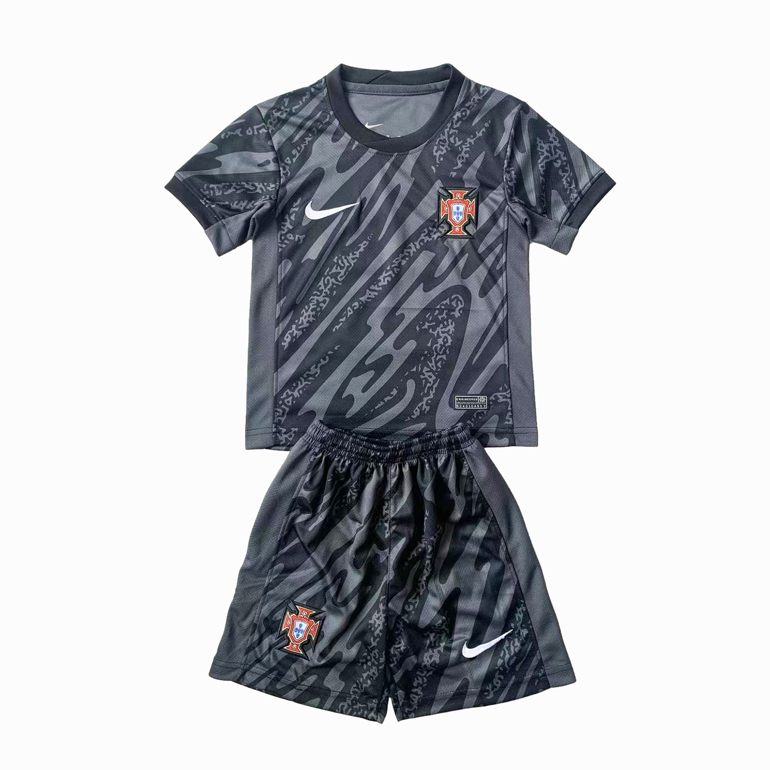 Portugal 2024 Goalkeeper Kids Kit - Black111