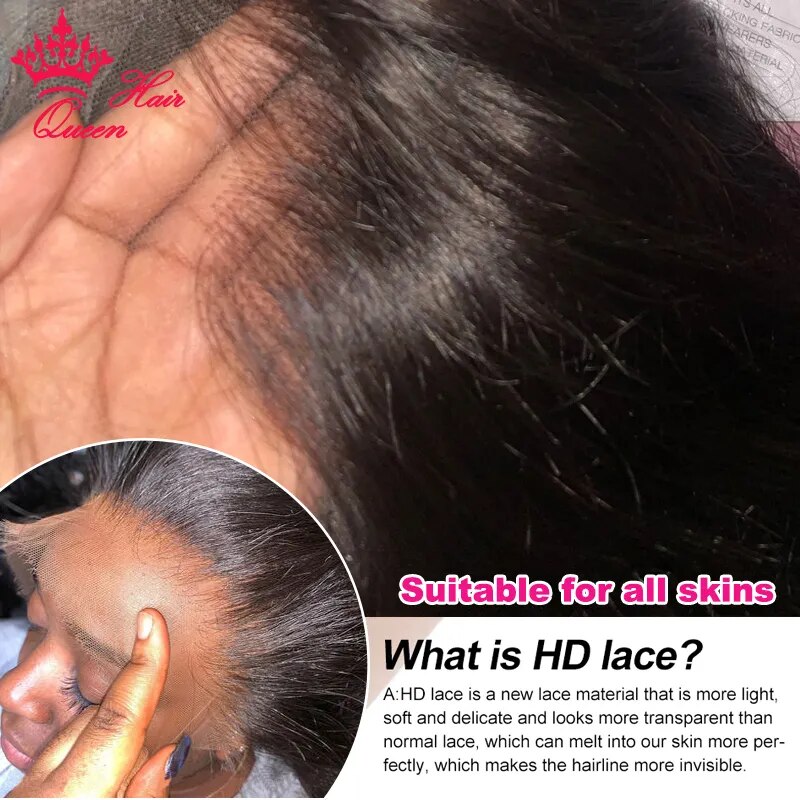 Real Invisible HD Lace Front Wig Pre Plucked 13x6 13x4 6x6 5x5 True HD Lace Frontal Wig Virgin Raw Human Stragiht Queen Hair