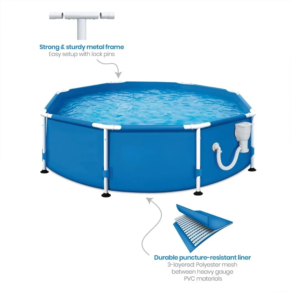 Outdoor Swimming Pool Set 8' x 30
