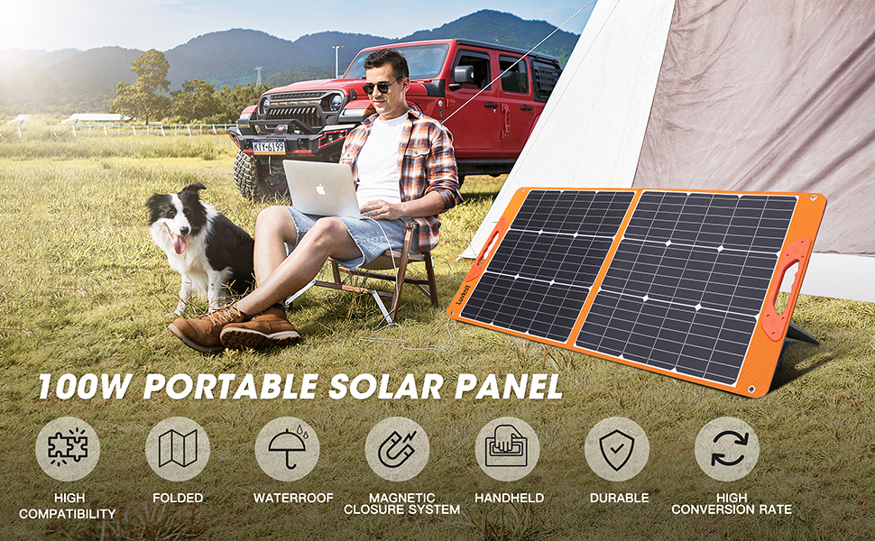 foldable solar panel 100w