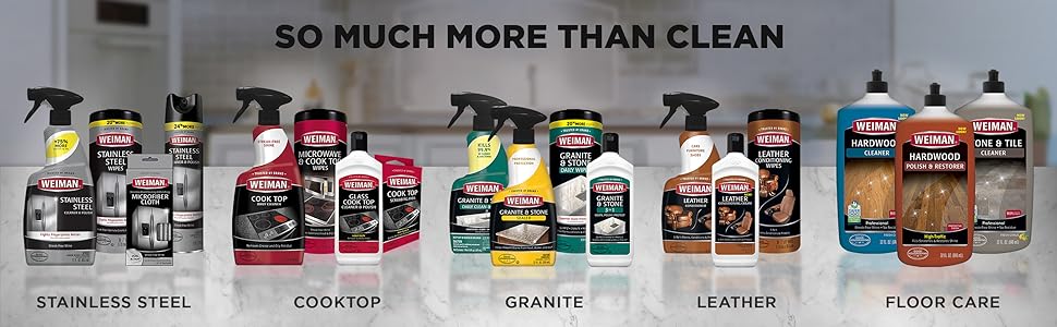 Stainless Steel Cooktp Granite Leather and Floor Care Products