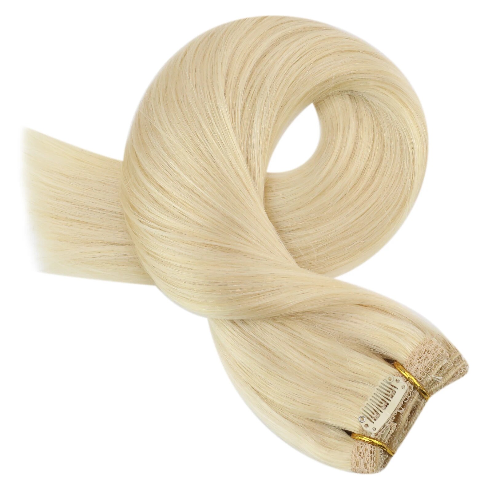 Straight Clip In Real Human Hair Natural Extensions Hair Extension Full Head Brazilian Clip on Hair Extension for Black Women