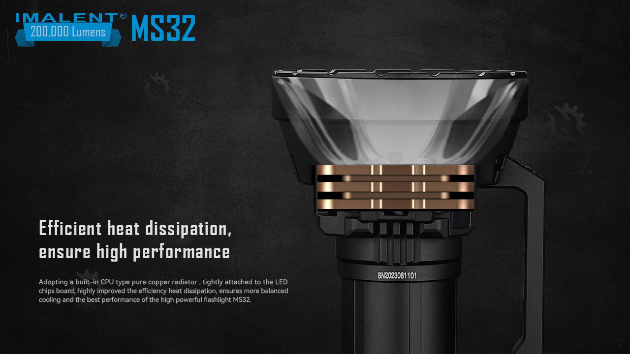 Brightest flashlight IMALENT MS32