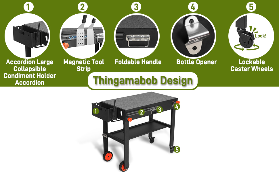 BBQ Cart with Wheels