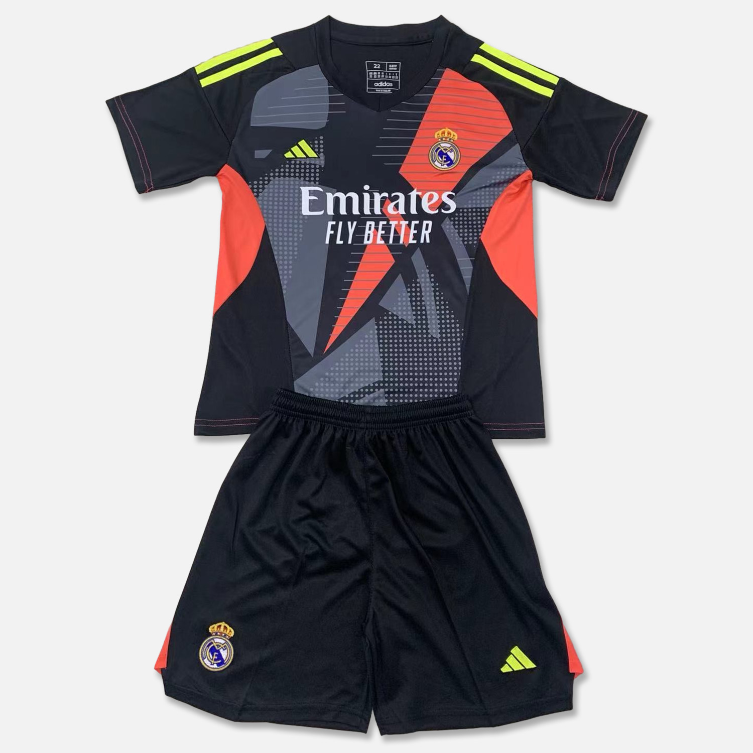 Real Madrid 24-25 Goalkeeper Kids Kit - Black111