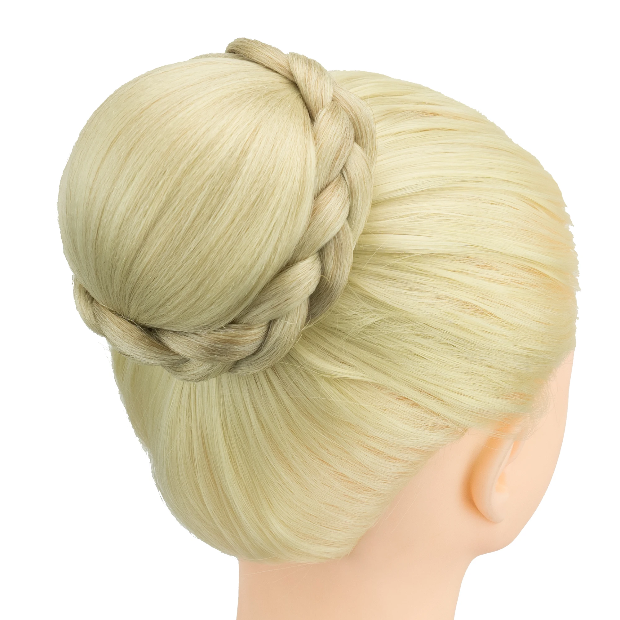 Soowee 6 Colors Synthetic Hair Braided Chignon Dancer Hair Cover Donut Hairpieces Scrunchies Hair Buns Wig Updo for Girl
