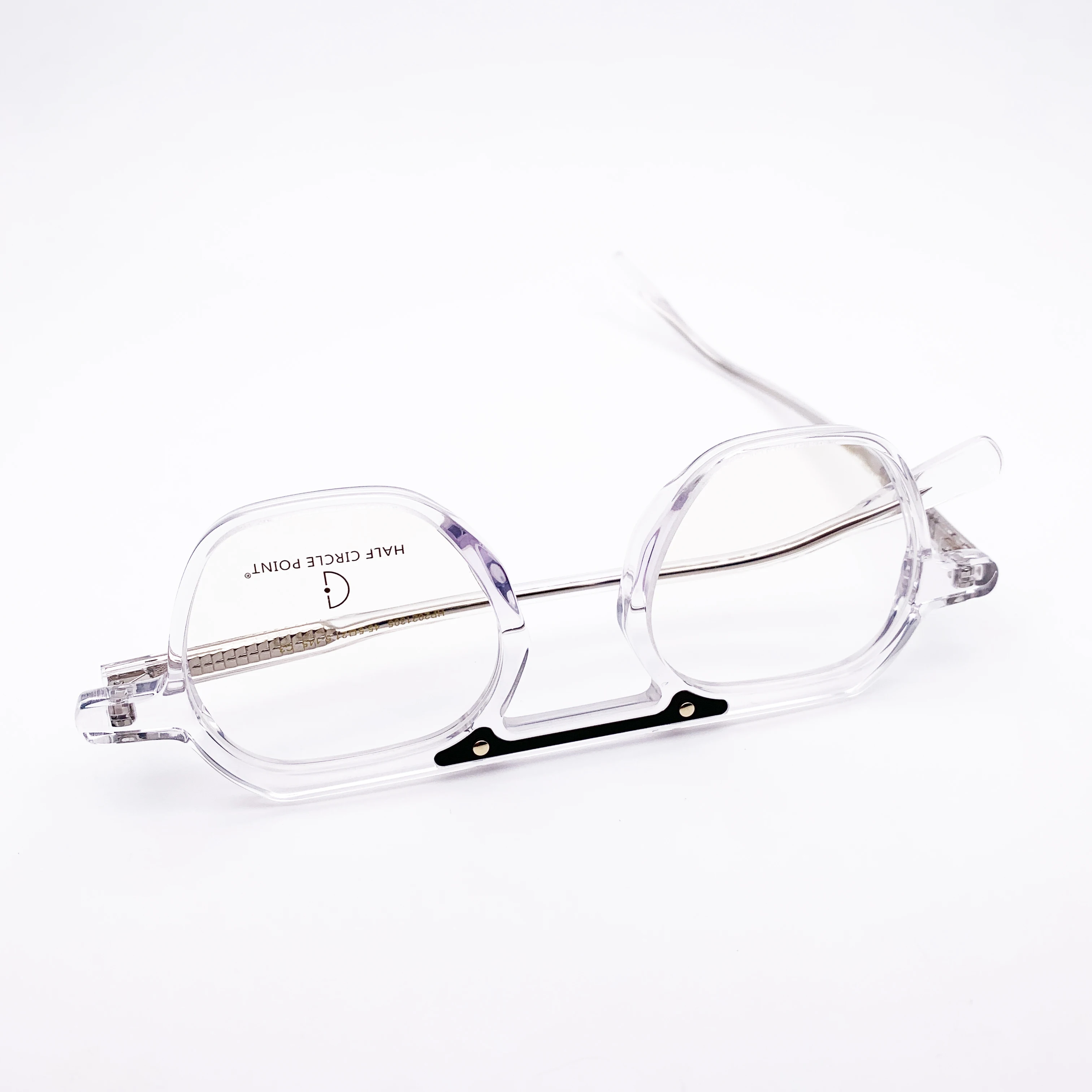 Belight Optical  Women Men Orange Acetate  Fancy Irregular Shape Star Rivet Design Spectacle Frame Precription Lens HP2021305