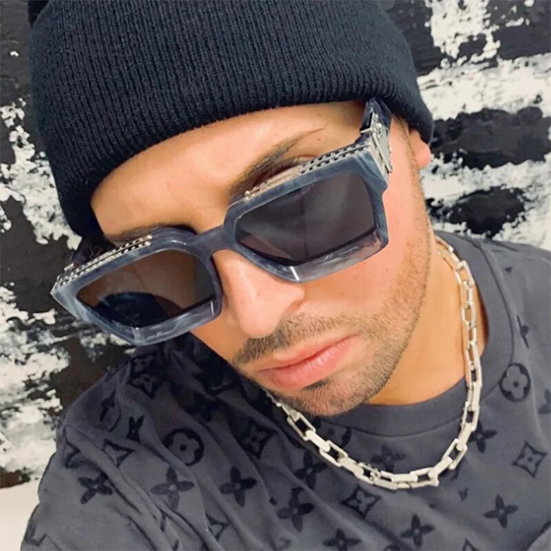 2021 Millionaire Sunglasses Men Fashion Vintage Luxury Square Glasses Women Ride Big Frame Oculos De Sol Masculino Vogue Shades