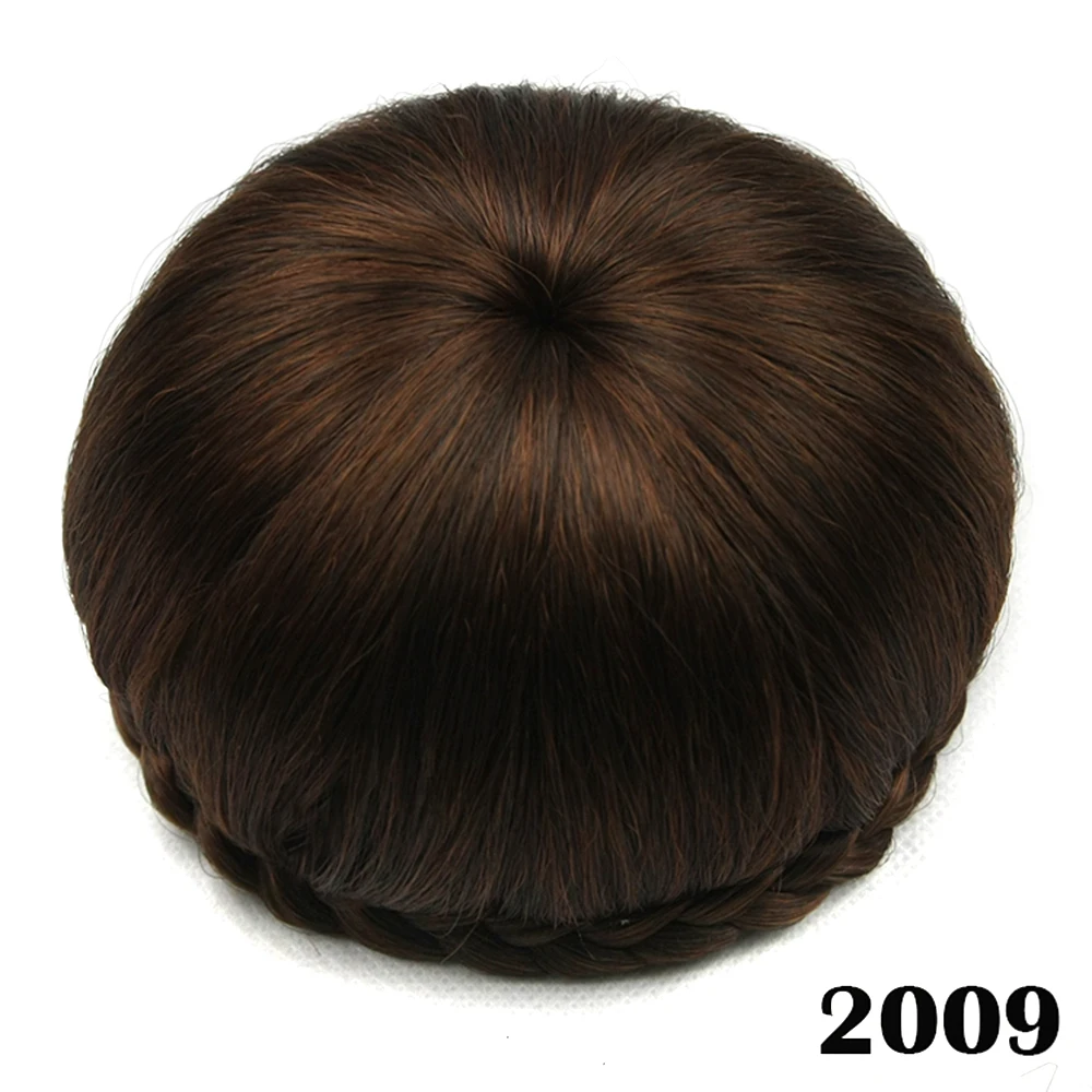 Soowee Braided Clip In Hair Bun Hair Chignon Donut Roller Hairpieces Chignon Hairpiece Hair Accessories for Women Headwear