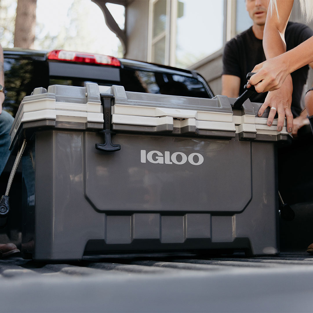 IMX 7o grey being loaded into back of truck bed
