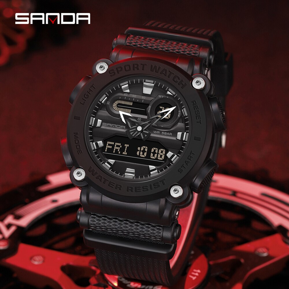 SANDA 2023 Sports Military Men's Watches Top Brand Luxury 50M Waterproof Male Wristwatch for Men Clock Relogio Masculino 3139