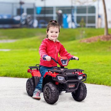 HOMCOM electric children's quad children's electric quad, max. 4 km/h, children's motorcycle, black + red, load capacity 25 kg, (1 piece), 88L x 45W x 50H cm