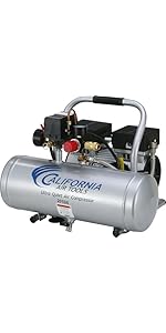 California Air Tools 2010A 1.0 HP Ultra Quiet and Oil-Free Air Compressor, 2 Gallon Aluminum Tank...