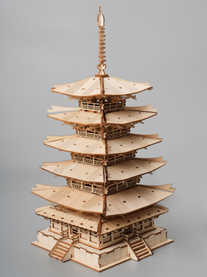 3D Wooden Puzzle - Five storied Pagoda