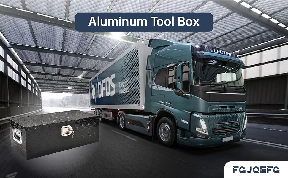 Aluminum Tool Box Outdoor Truck Car Trailer Pickup Underbody Toolbox, RV Storage Underbed Organizer