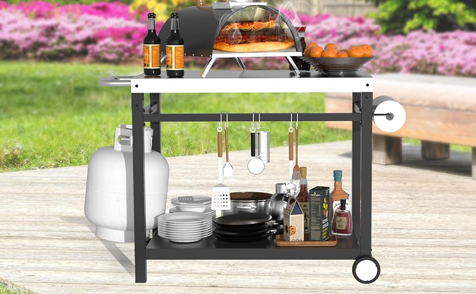 outdoor grill cart