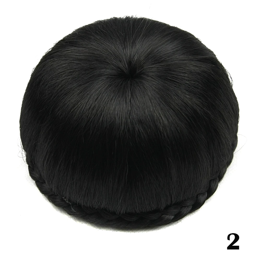 Soowee Braided Clip In Hair Bun Hair Chignon Donut Roller Hairpieces Chignon Hairpiece Hair Accessories for Women Headwear
