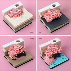 3D memo pad tree castle cute memo pad carving art notepad harry potter notepad castle 3d sticky note