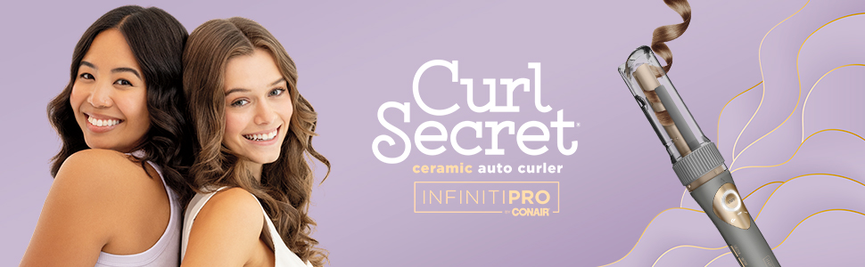 New from InfinitiPro by Conair. The Secret is Out. Curl Secret. Automatic Curling Iron