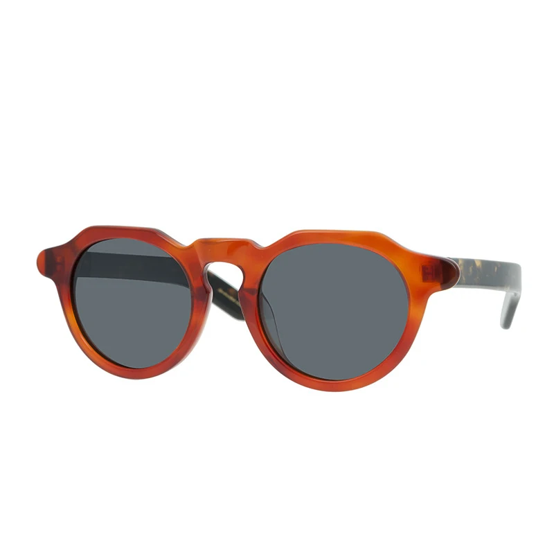Belight Optical Italy  Acetate Women Men Irregular Shape Retro Vintage UV400 Protection with Case Oculos Punk Sunglasses MA21001