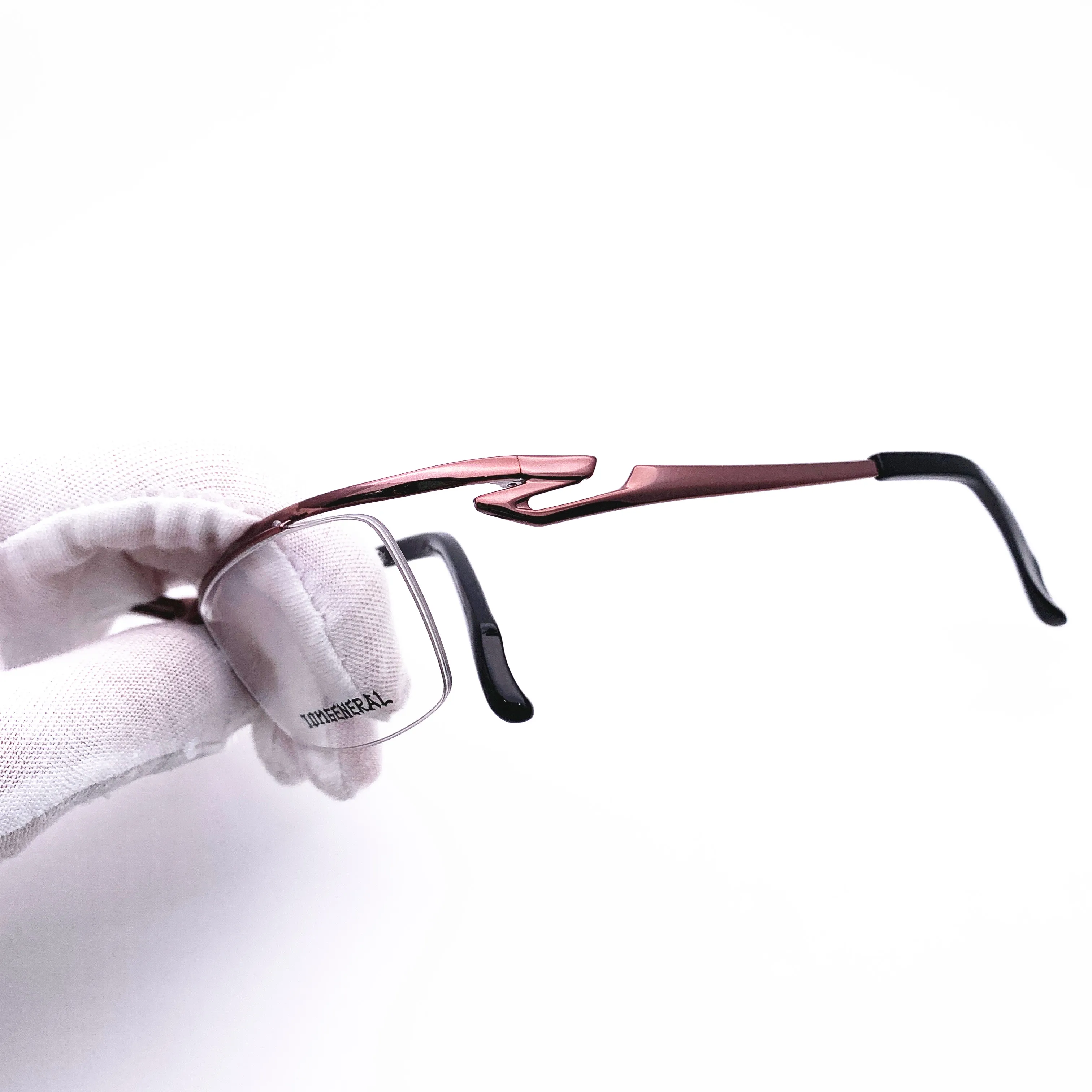 Belight Optical  Japan Sharp Design  Business Titanium Half Rimless Frame Men Prescription Eyeglasses Optical Eyewear TI8037