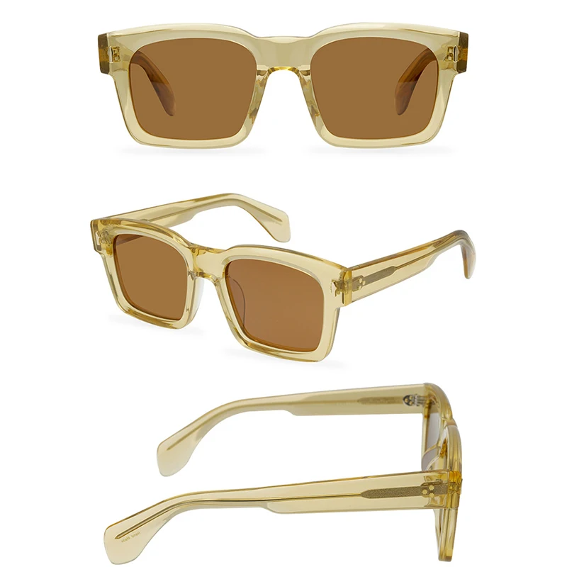 Belight Optical New Arrival Handmade Quality Classical Square Shape Women Men UV400 Protection with Case Oculos  Sunglasses 9589