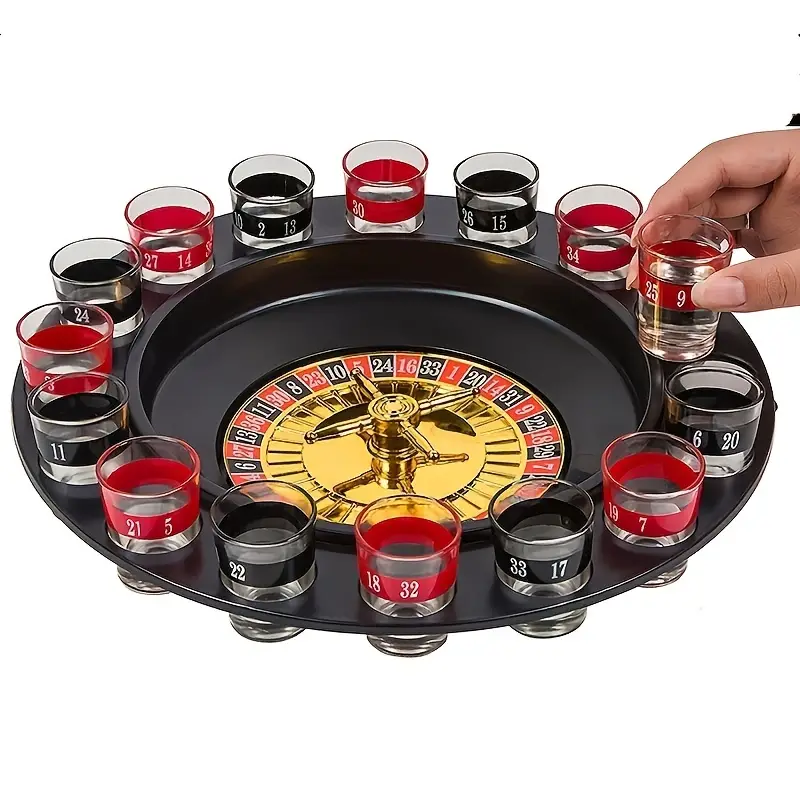 2 balls casino style shot glass roulette drinking game set with 16 glasses perfect for adult parties and entertaining details 0