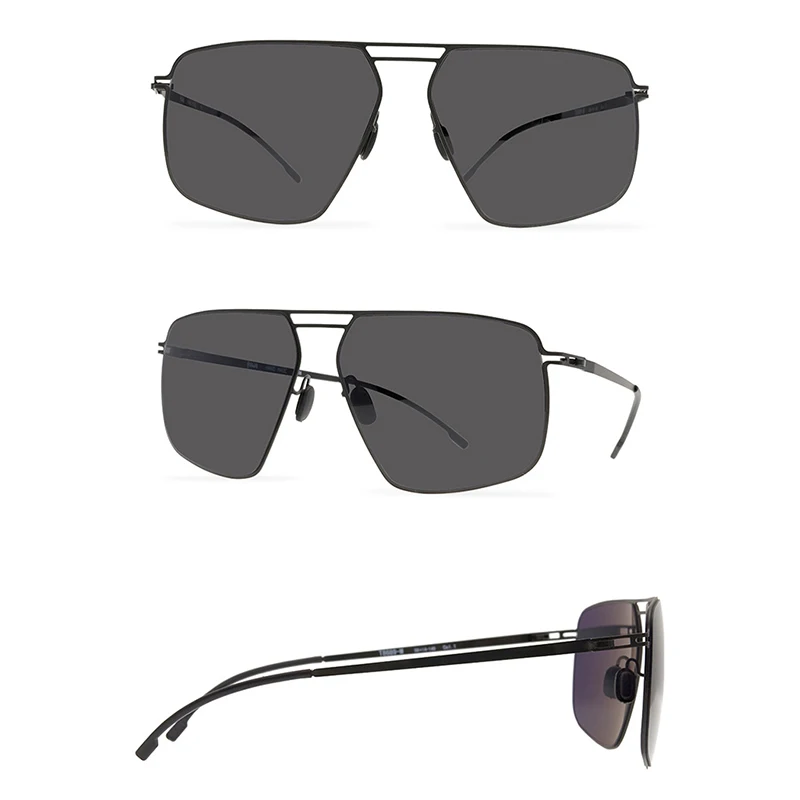 Belight Optical Big Square  Shape Hollow-Carved Design Women Men UV400 Protection Stainless Steel Sunglasses Oculos T8689-M