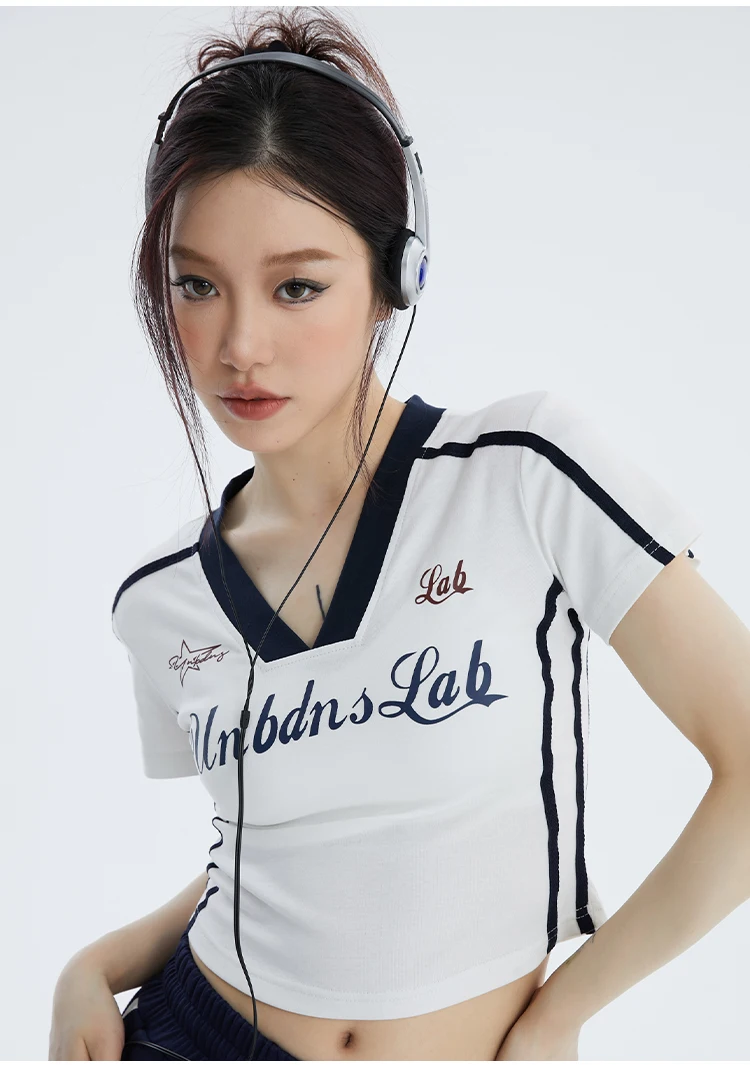 Vintage Casual Short Sleeve T-Shirt Y2k Clothes Emo Aesthetic Women Letter Printing Gothic Crop Top Streetwear Grunge Baby Tee