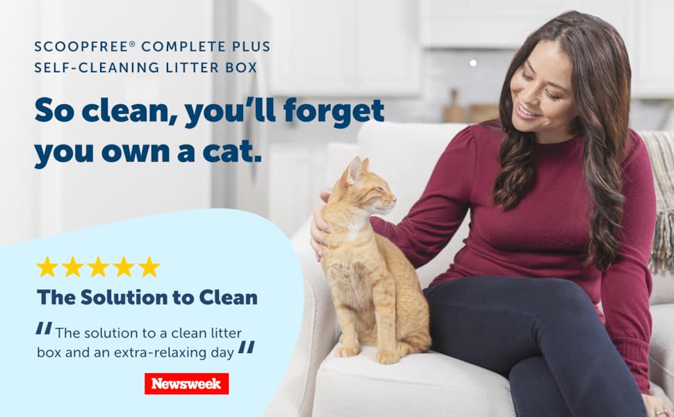 ScoopFree Complete Plus Self-Cleaning Litter Box So clean you'll forget you own a cat. The solution