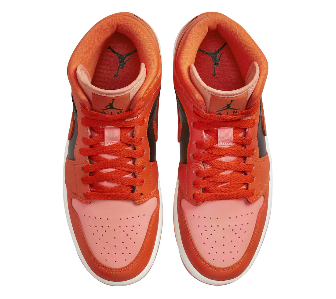 Air Jordan 1 Mid Orange Black DM3381-600