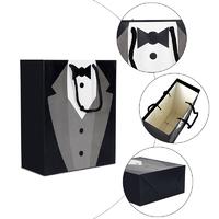 5pcs Wedding Groomsmen Tuxedo Gift Bags Favor Bags For Wedding Father Birthday Bride Tribe Groom Decoration Favor Supplies
