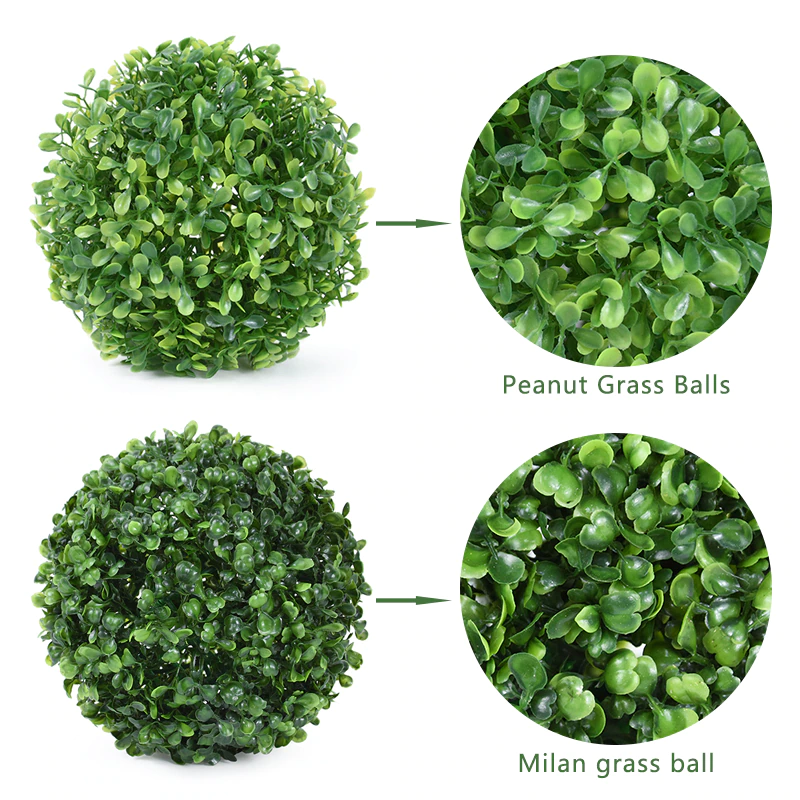 18-28cm Artificial Plant Ball Artificial Topiary Green Simulation Ball Shop Mall Supplies Wedding Party Outdoor GardenDecoration