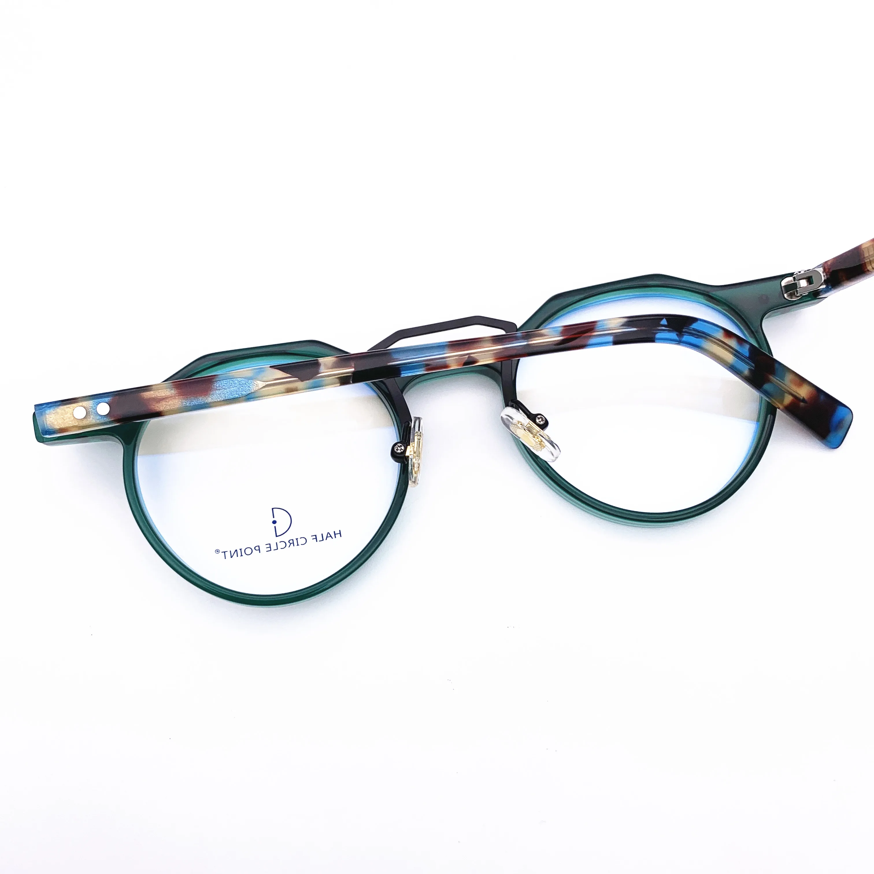 Belight Optical  Fancy Vintage Retro Blonde Acetate Irregular Shape Unique Design Spectacle Frame Precription Lens HP2020514