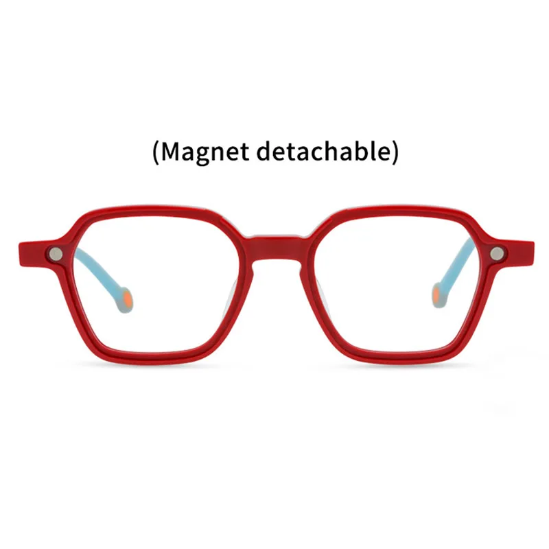 Belight Optical Fancy Candy Color Magnet Detachable Acetate Glasses Frame Men Women Prescription Eyeglasses  Eyewear 2305
