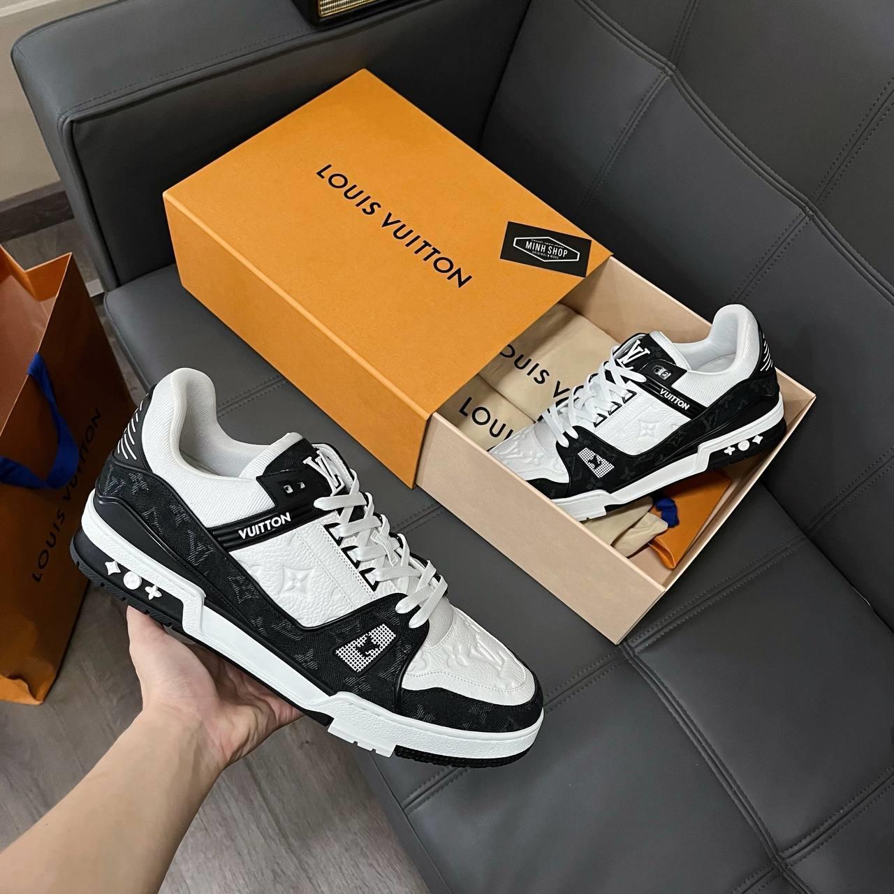 Minhshop.vn - Giày Louis Vuitton LV Trainer Black White